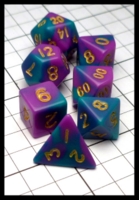 Dice : Dice - Dice Sets - MDG Blue and Purple with Gold Mini - Massdrop Nov 2016